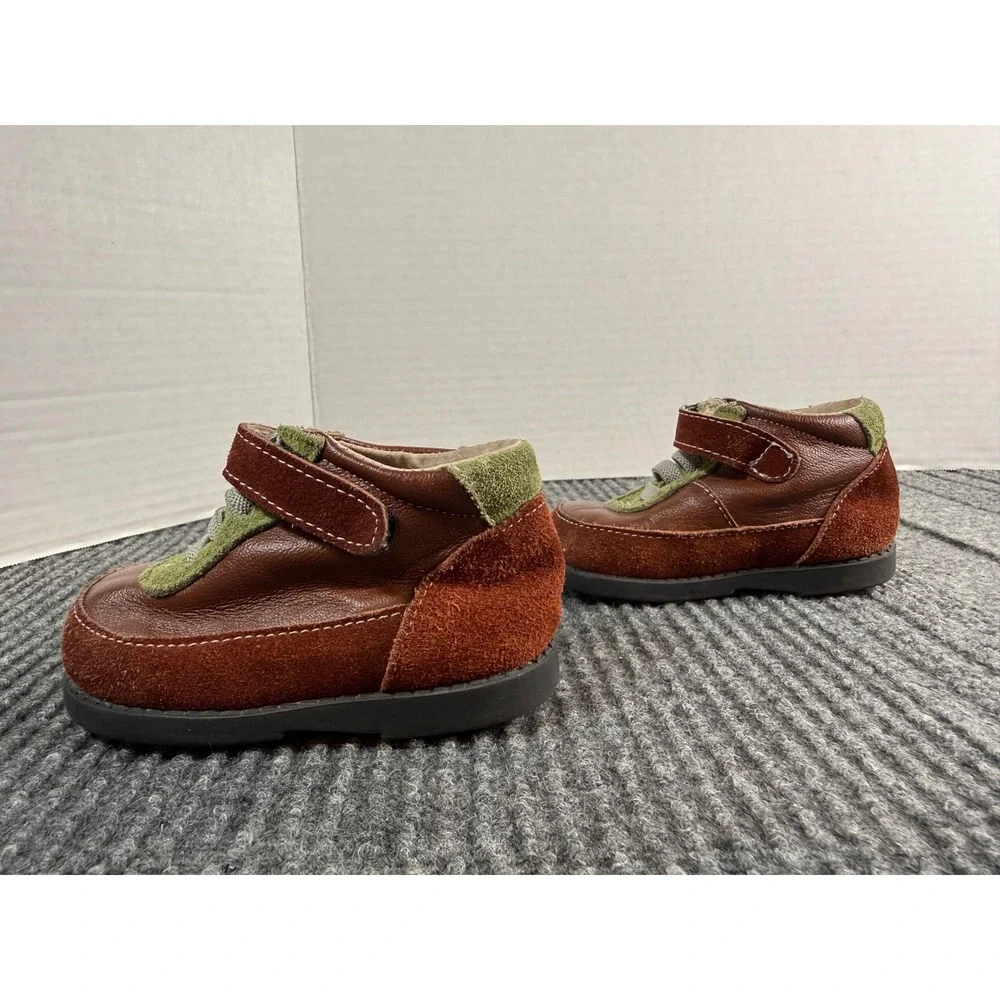 See Kai Run Kids Brown Leather Suede High Top Sneakers Size 3 Hook Loop Strap
